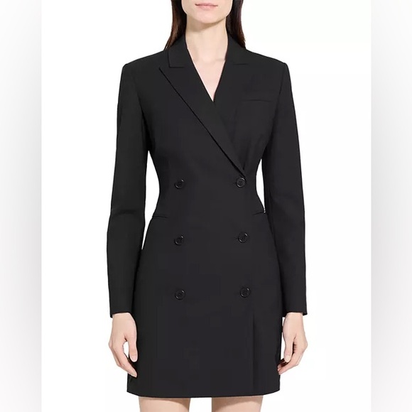 Theory Dresses & Skirts - THEORY | Wool Blend Blazer  Black Dress  Size 00